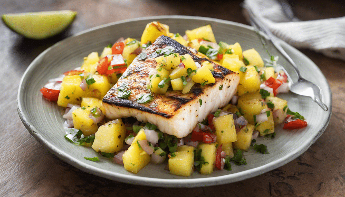 Grilled Halibut with Pineapple Salsa