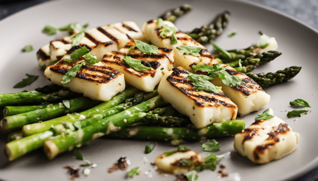 Grilled Halloumi with Green Asparagus