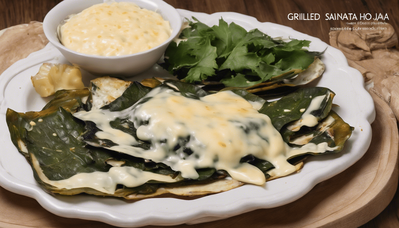 Grilled Hoja Santa with Cheeses