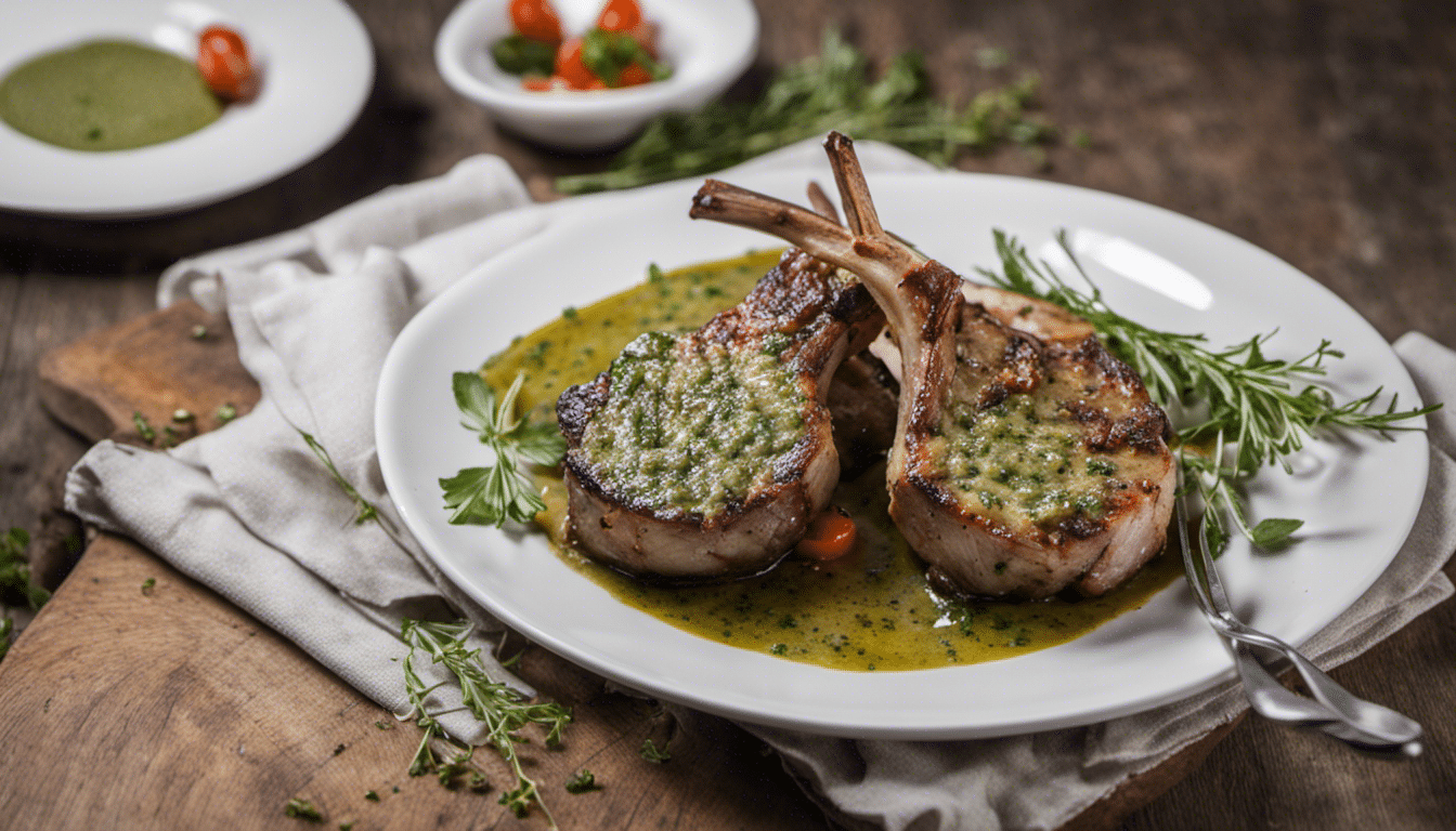 Grilled Lamb Chops with Herb Sauce