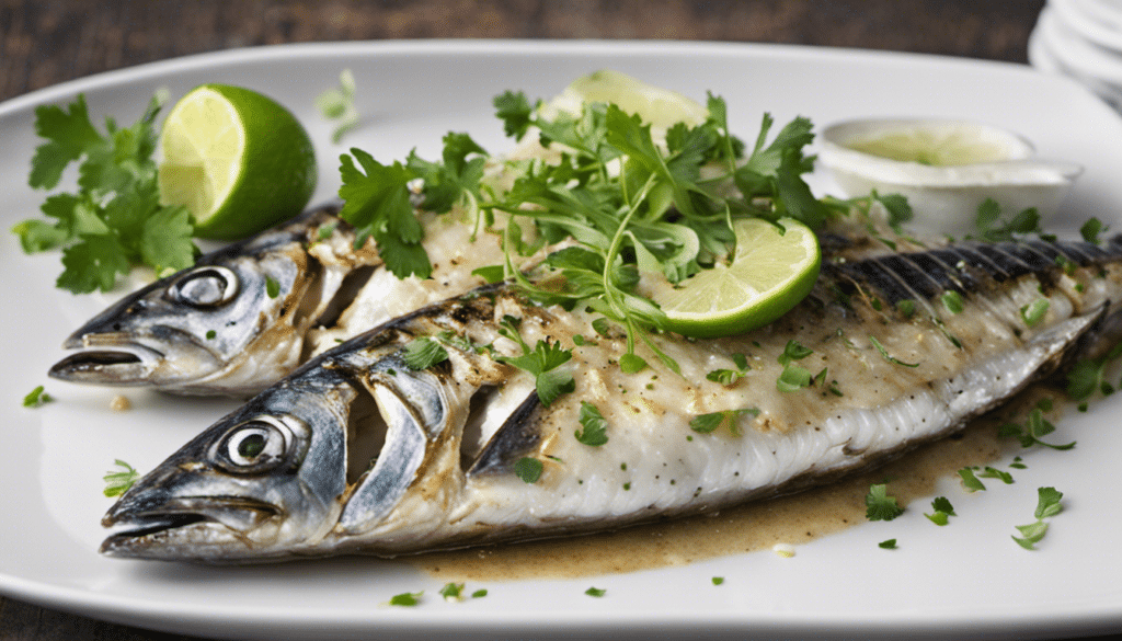 Grilled Mackerel with Lime and Cilantro
