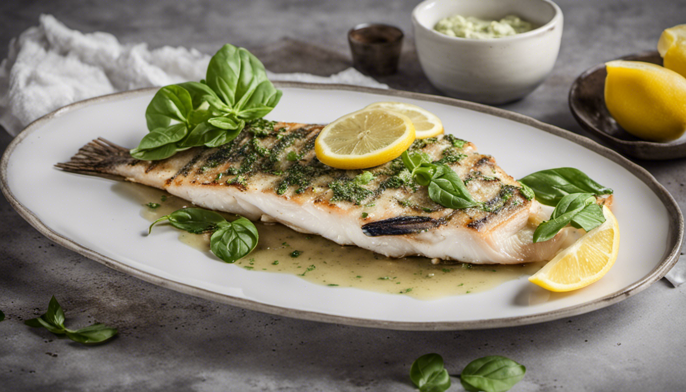Grilled Pikeperch with Lemon-Basil Butter