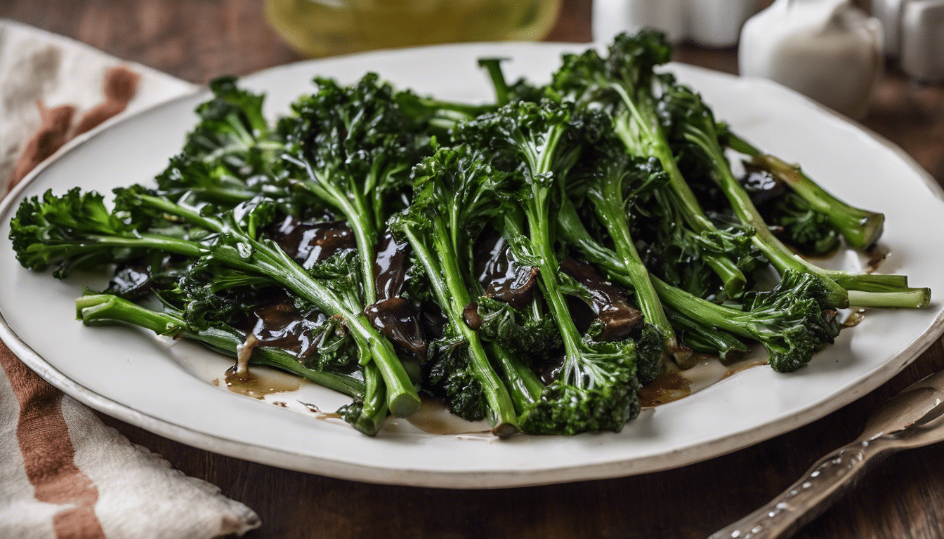 Grilled Rapini with Balsamic Vinegar