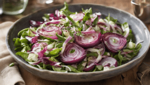 Grilled Red Wing Onion Salad