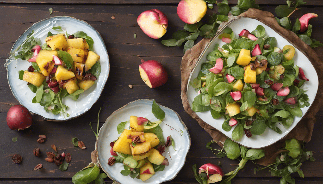 Grilled Rose Apple and Pineapple Salad