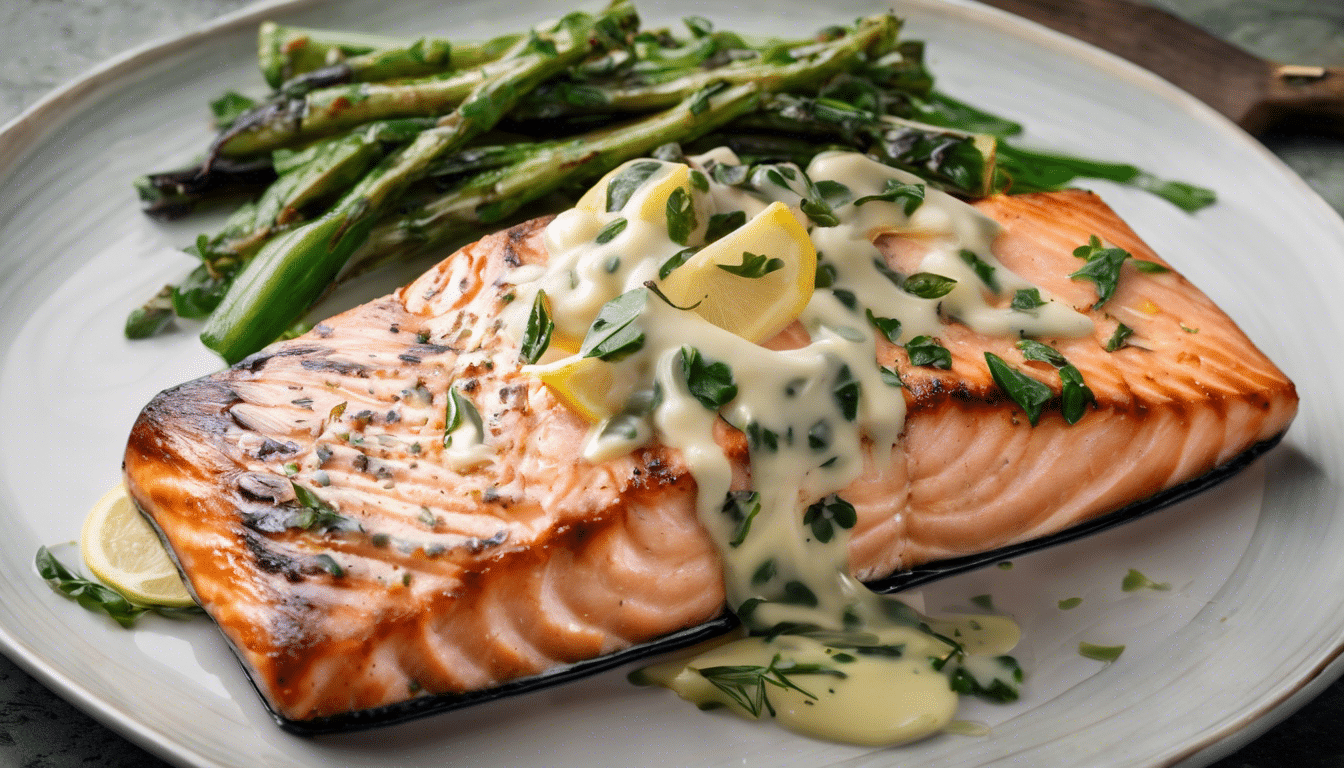 Grilled Salmon with Fingerroot and Lemon Butter