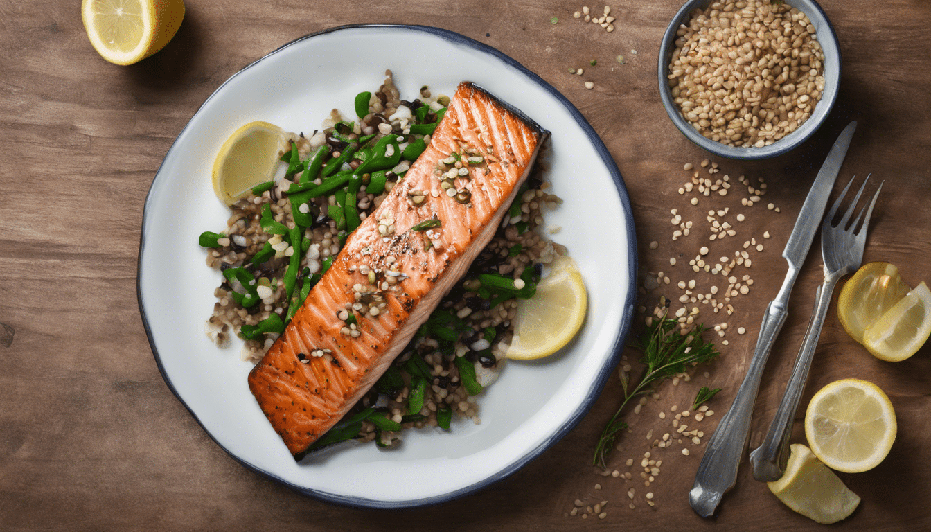 Grilled Salmon with Grains of Paradise