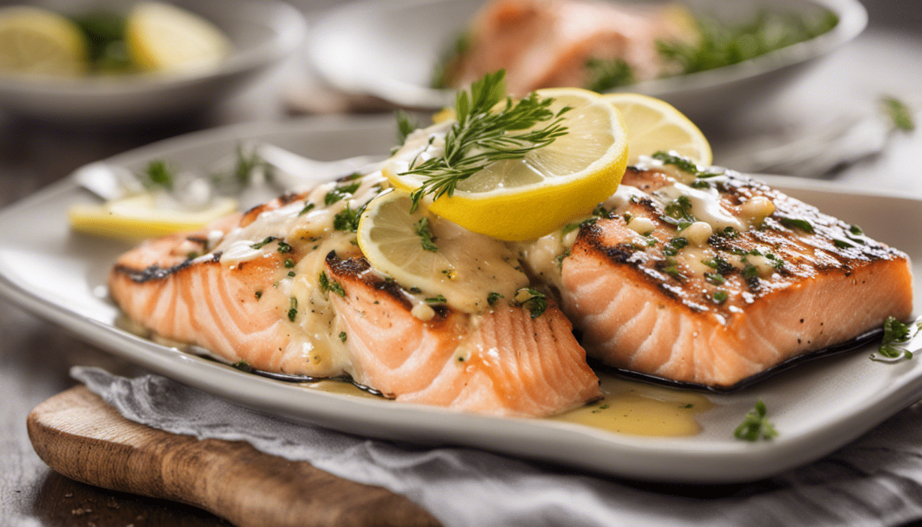 Grilled Salmon with Lemon Sauce