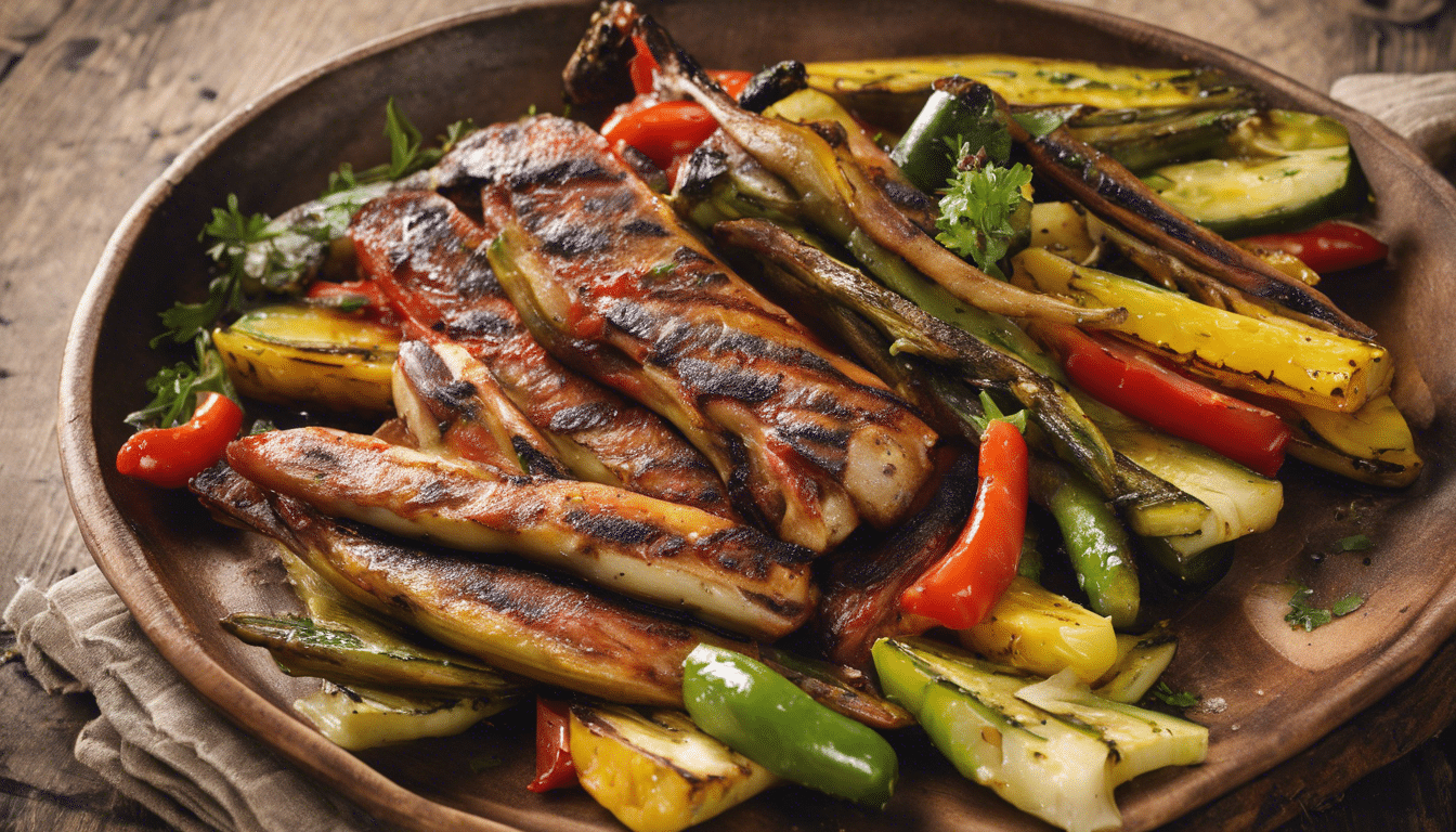 Grilled Saquicos and Vegetables