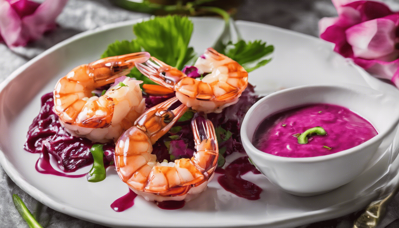 Grilled Shrimp with Dragonfruit Sauce