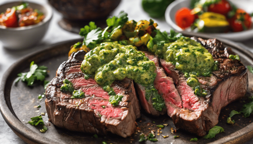 Grilled Steak with Huacatay Chimichurri