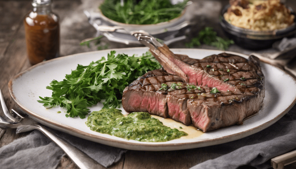 Grilled Steak with Parsley Butter