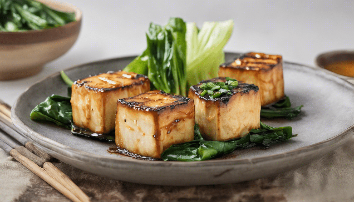 Grilled Tangerine Tofu with Bok Choy