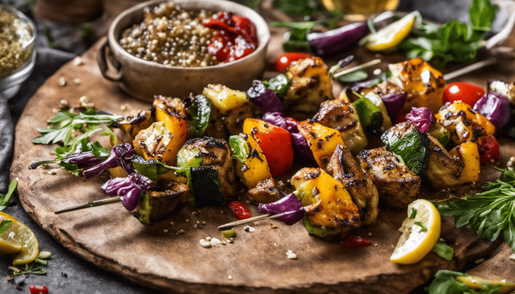 Grilled Veggie Skewers with Za'atar Marinade