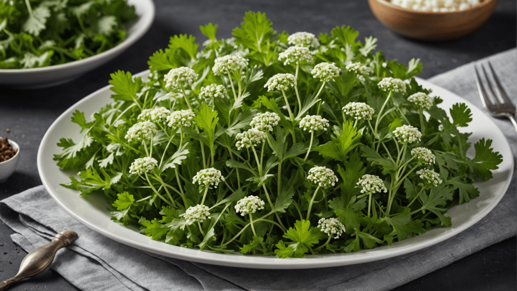 Herb Salad featuring Persian Hogweed