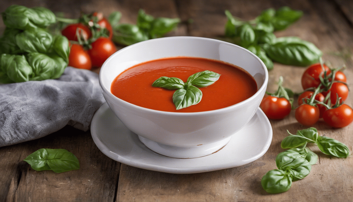 Holy Basil Tomato Soup - Your Gourmet Guru