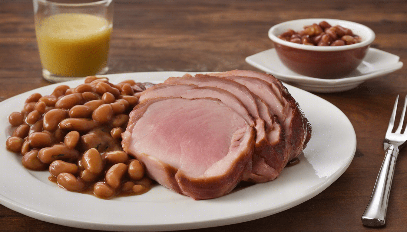 Honey Mustard Glazed Ham with Baked Beans