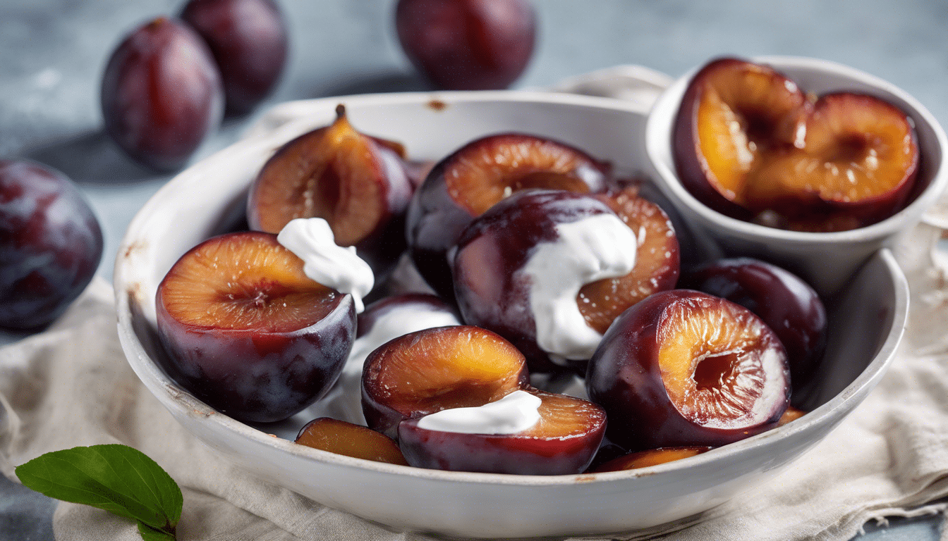 Honeyed Plums with Greek Yogurt