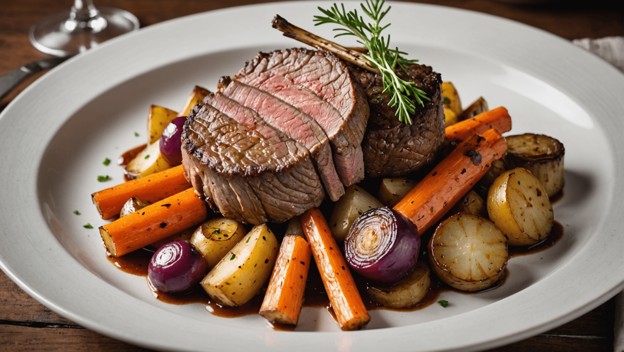 Horopito Lamb Rump with Root Vegetables