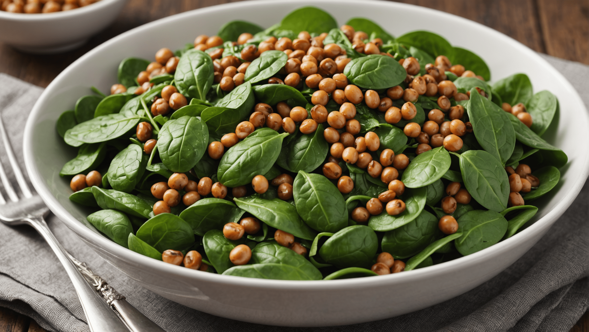 Horse Gram and Spinach Salad