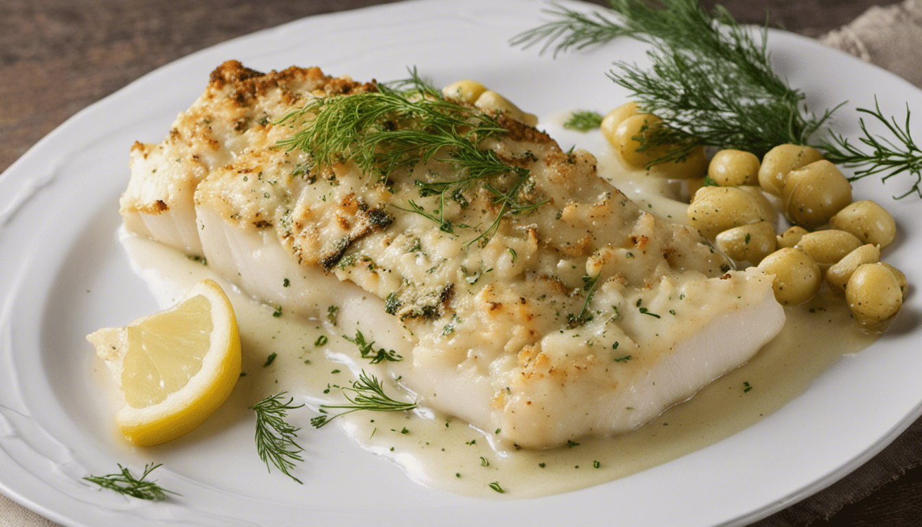 Delicious Horseradish and Dill Baked Cod