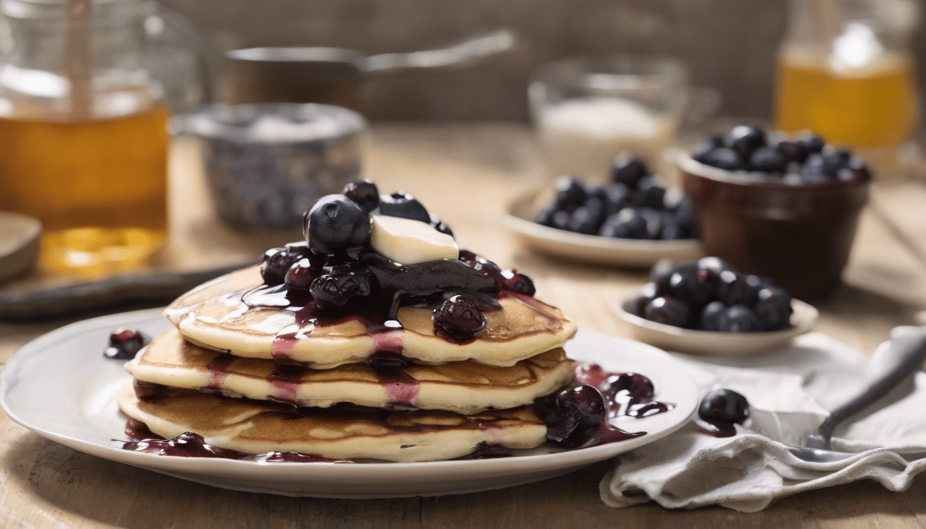 Delectable huckleberry pancakes