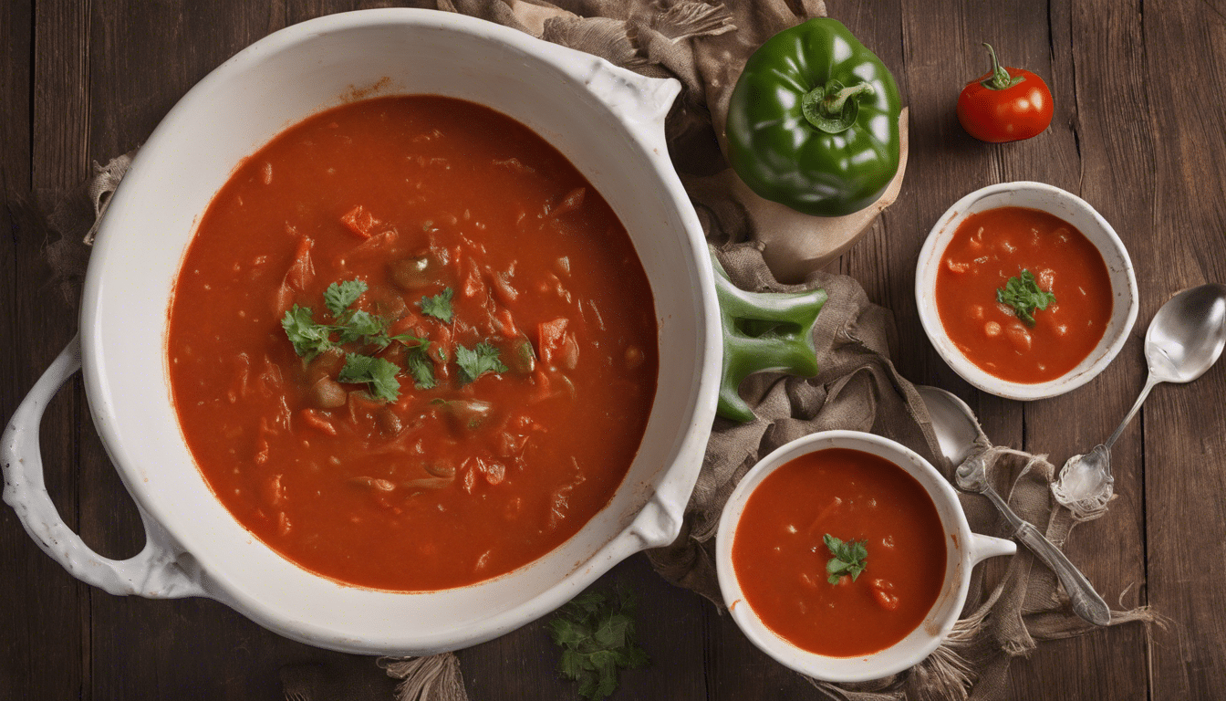 Hungarian Wax Peppers and Tomato Soup