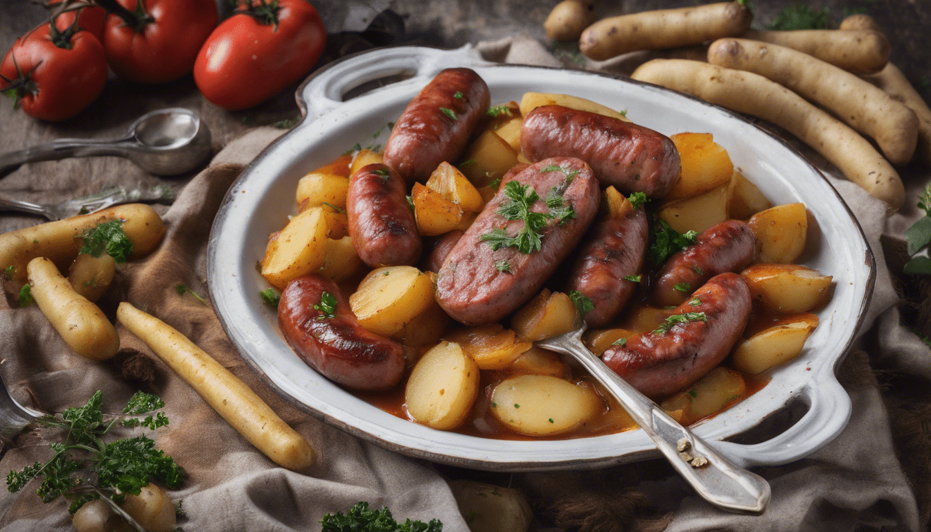 Hunter's Pan with Sausages and Stewed Potatoes