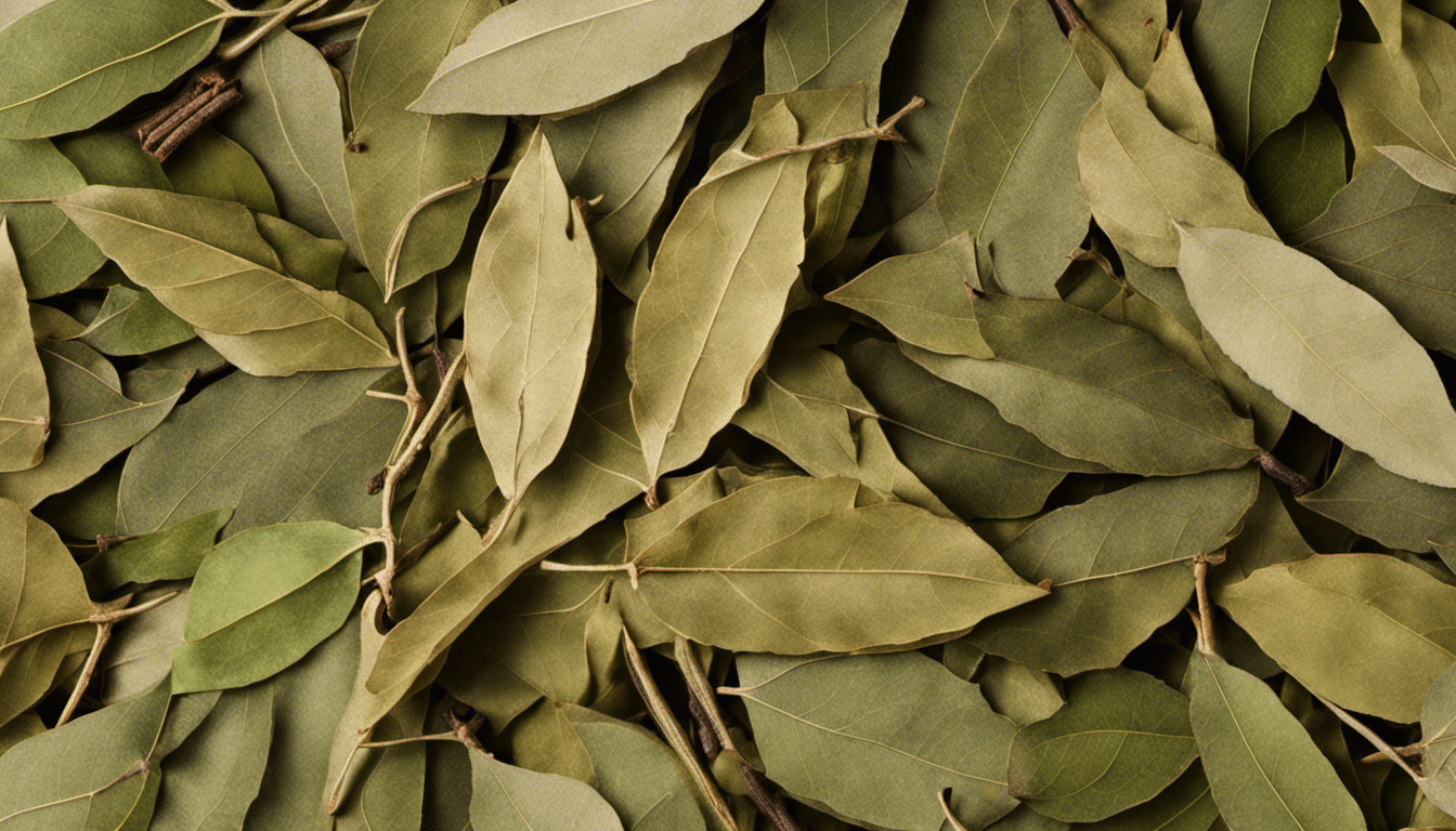 A bunch of dried Indian Bay Leaves