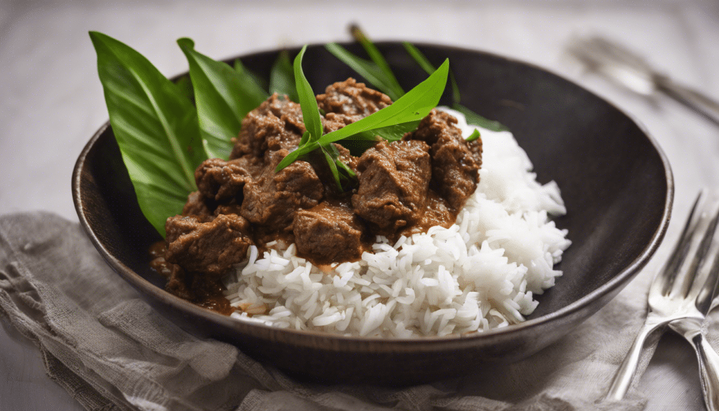 Indonesian Beef Rendang with Indonesian Bay Leaf