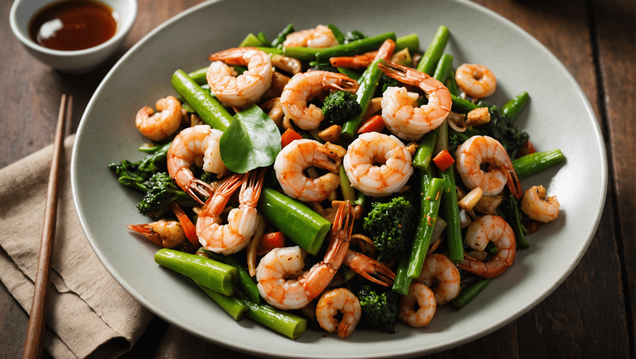 Indonesian Lesser Galangal and Shrimp Stir-Fry