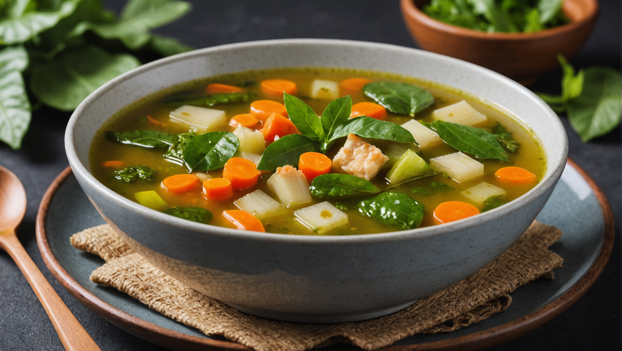 Indonesian Vegetable Soup (Sayur Asem) with Indonesian Bay Leaf