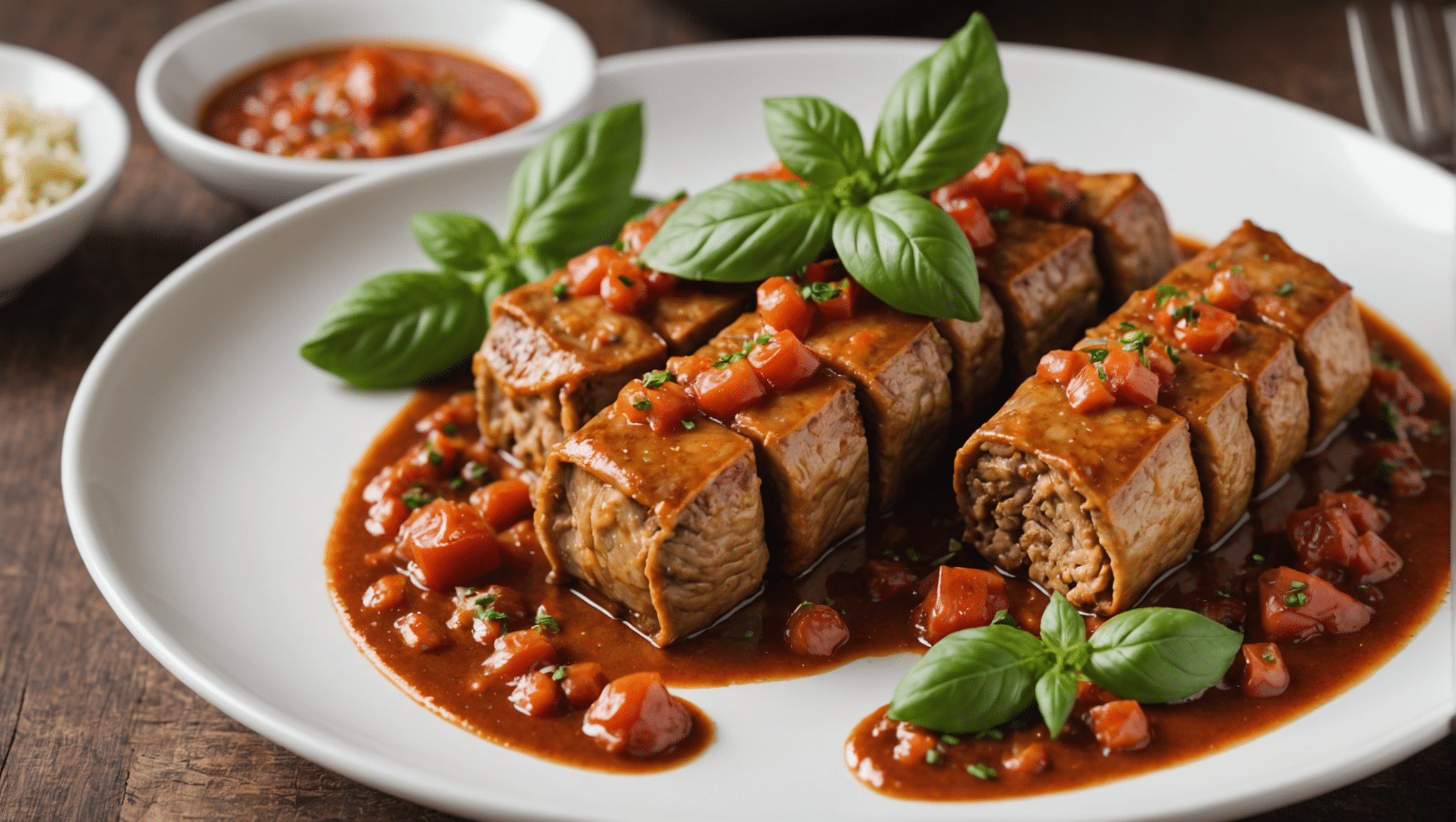 Involtini di Seitan con Salsa di Soia