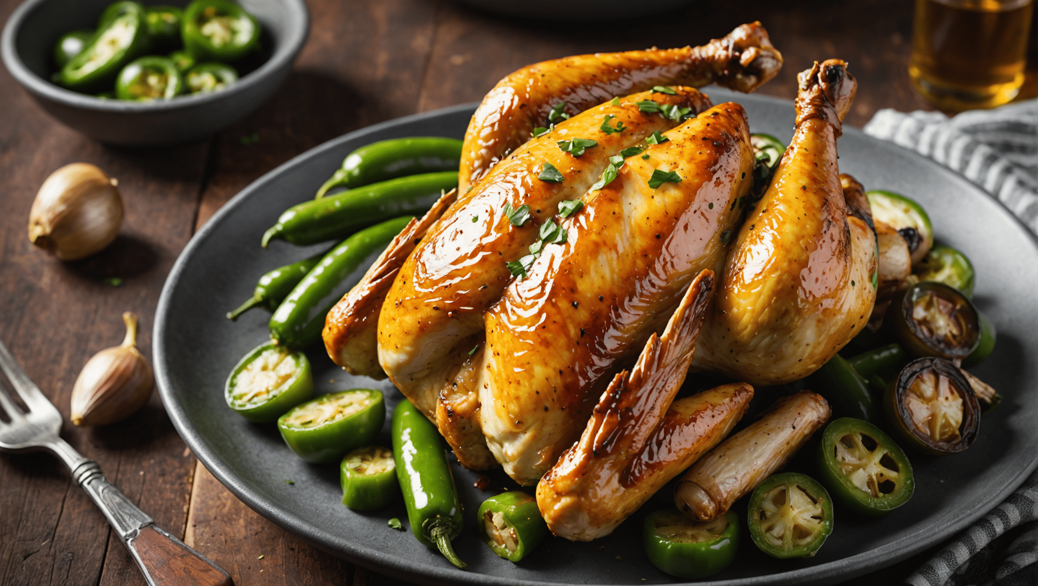 Jalapeño-Garlic Roasted Chicken