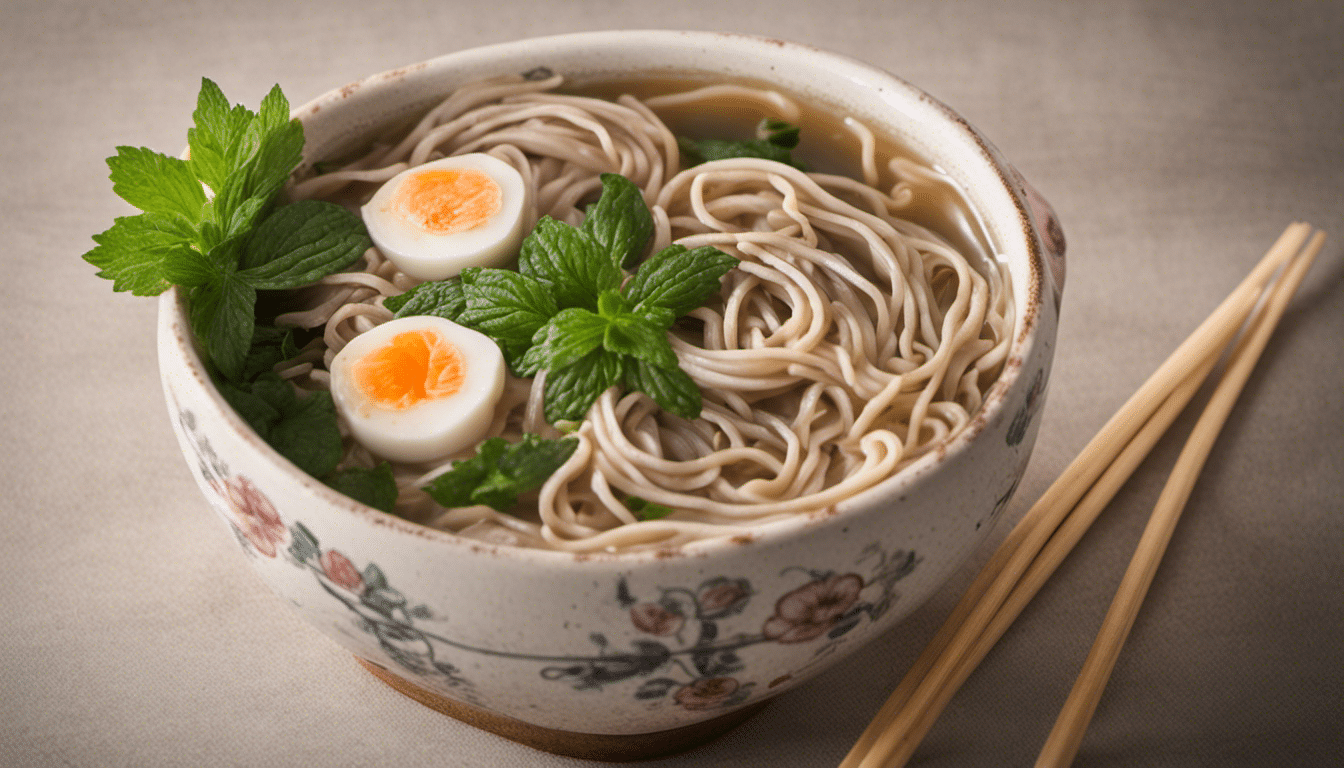 Japanese Shiso Soba Noodle Soup