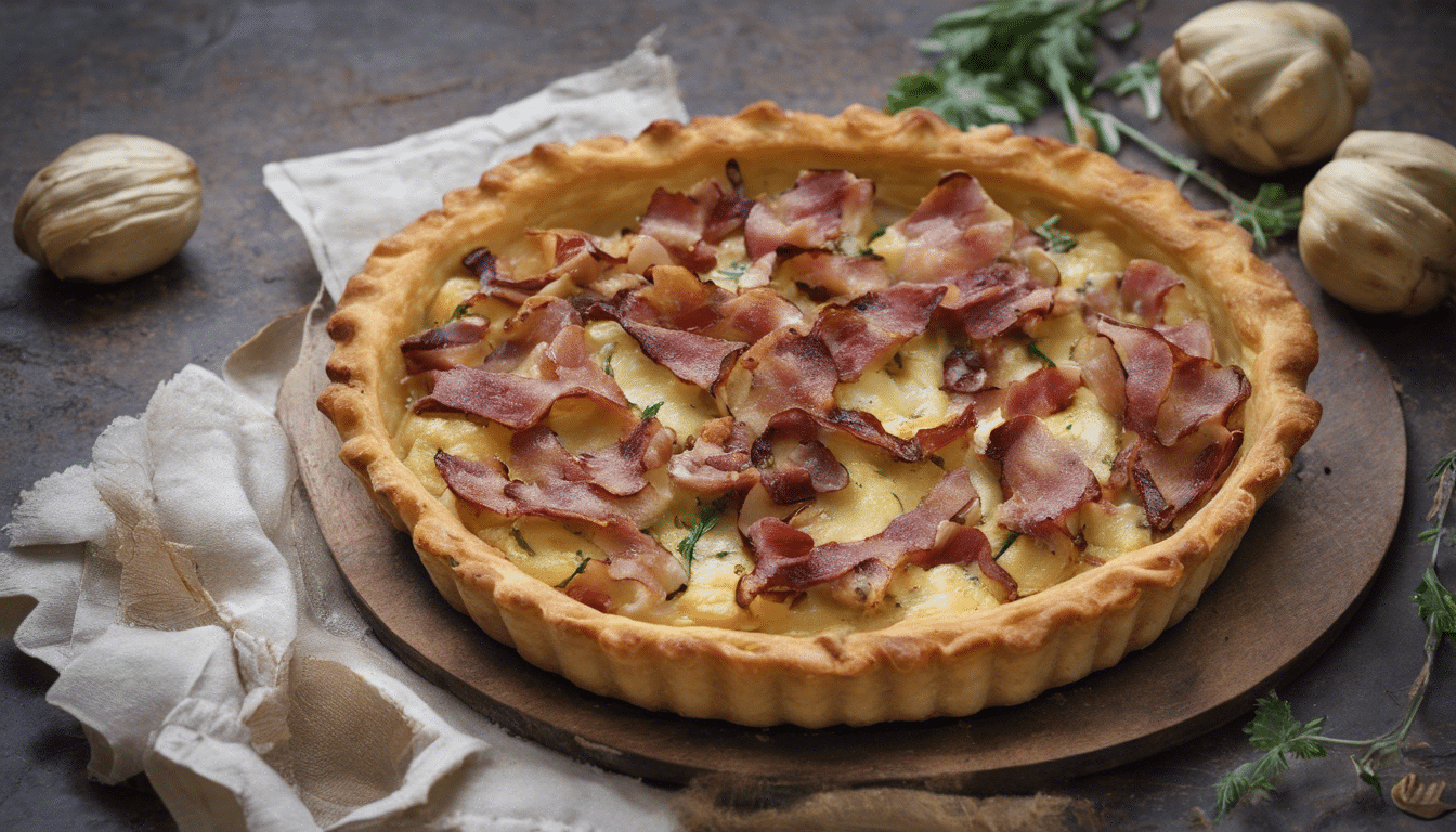 Becky's Jerusalem Artichoke and Bacon Tart