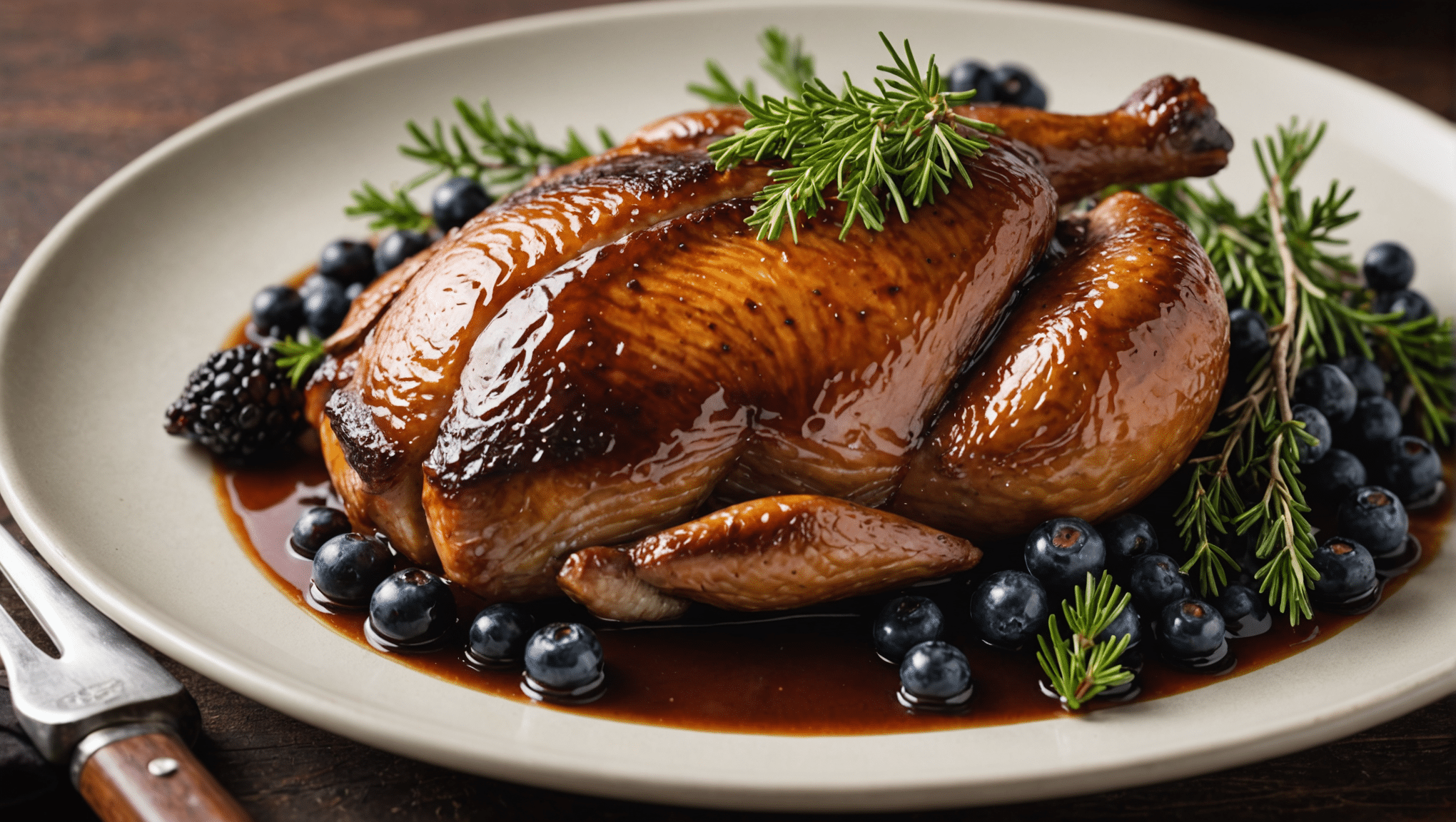 Juniper Berry Glazed Duck