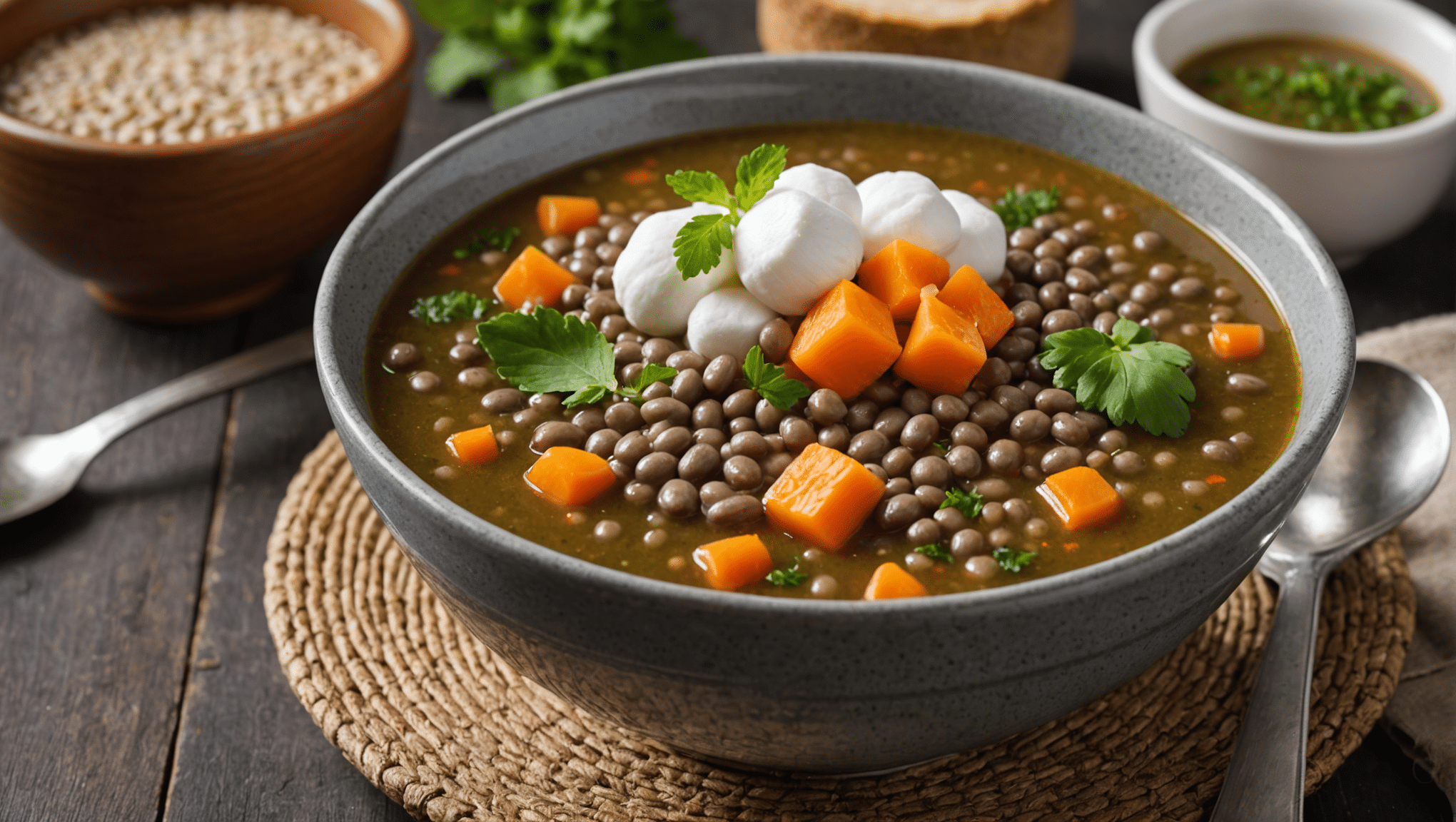 Jute Mallow and Lentil Soup