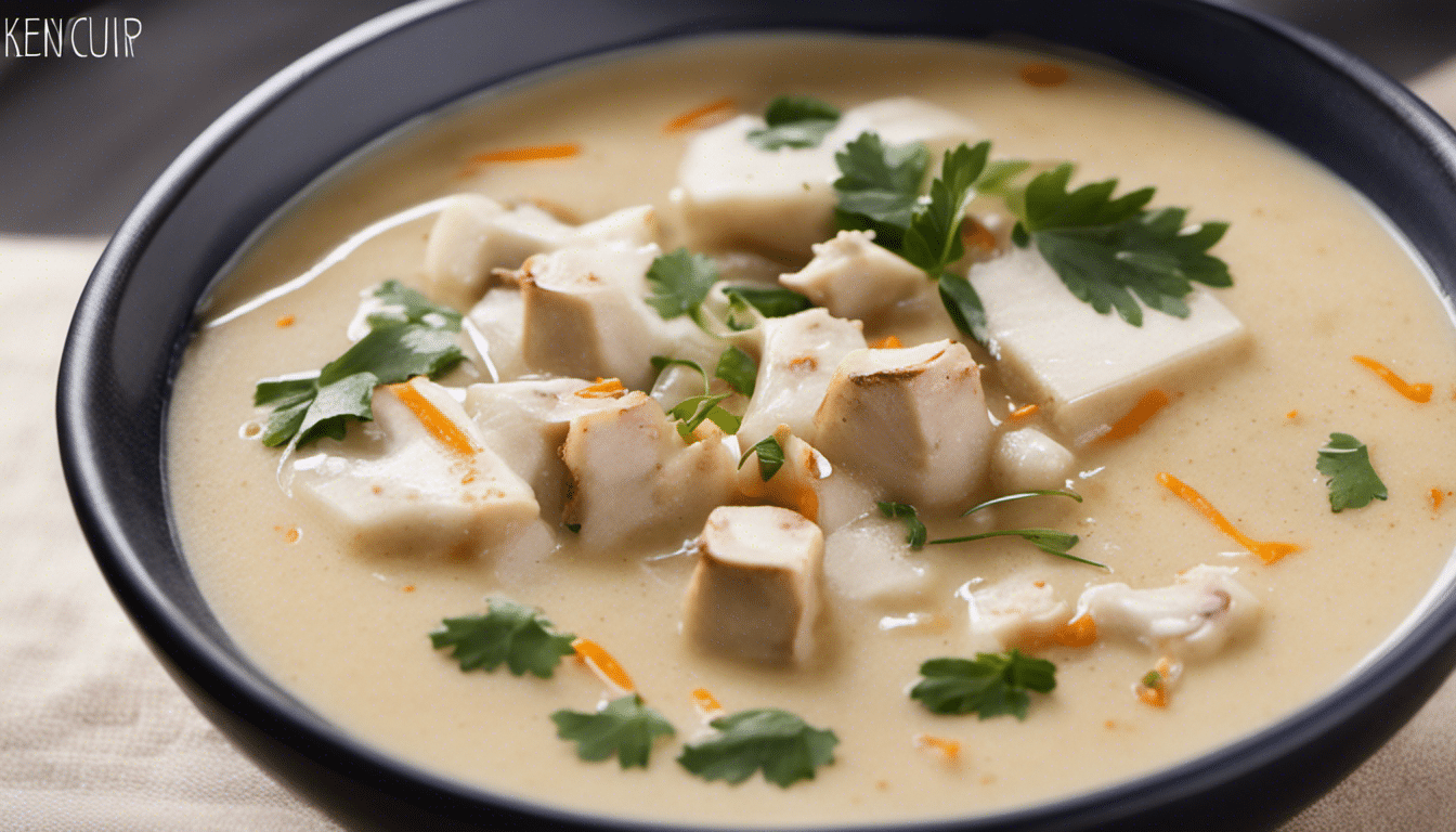 Delicious bowl of Kencur Coconut Soup