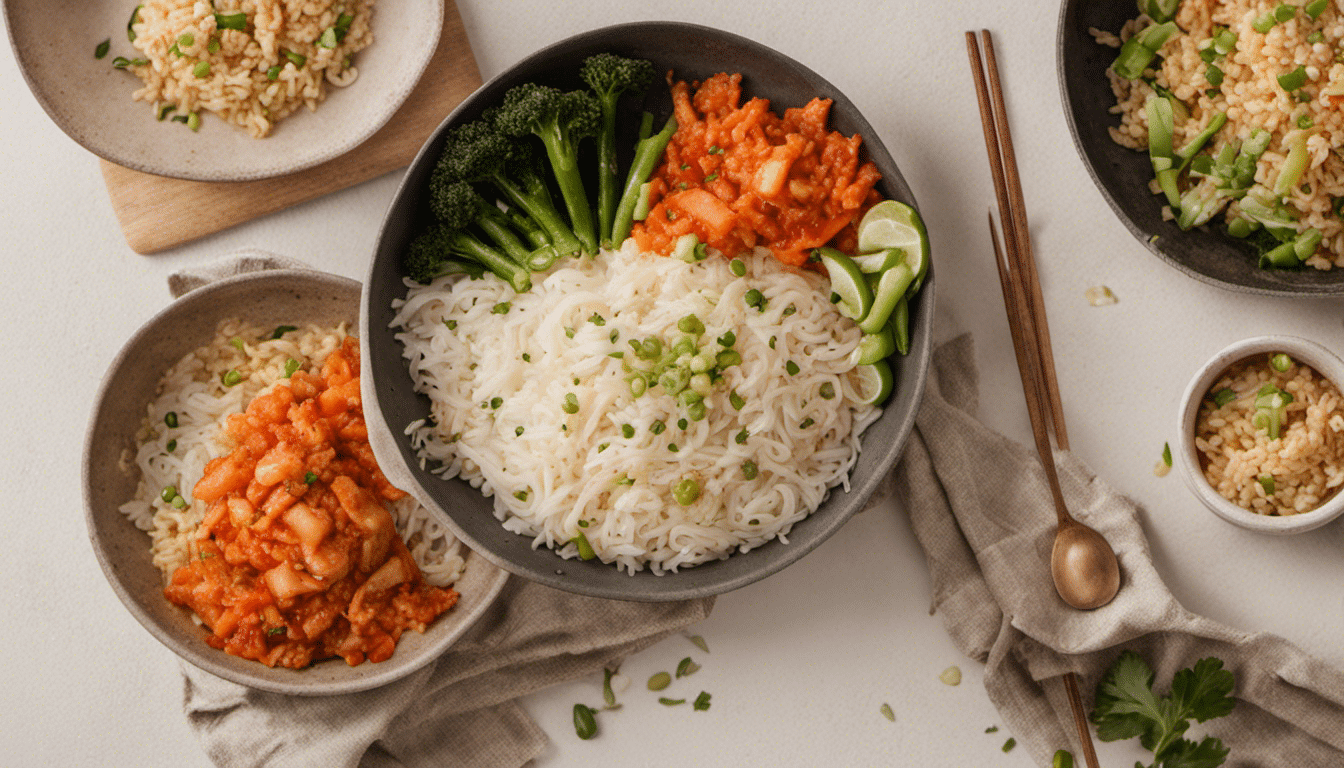 Kimchi Fried Rice with Seasonal Vegetables