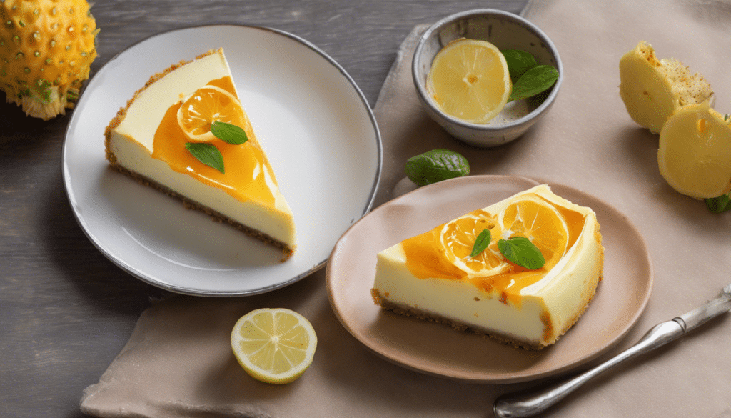 Kiwano and Lemon Cheesecake