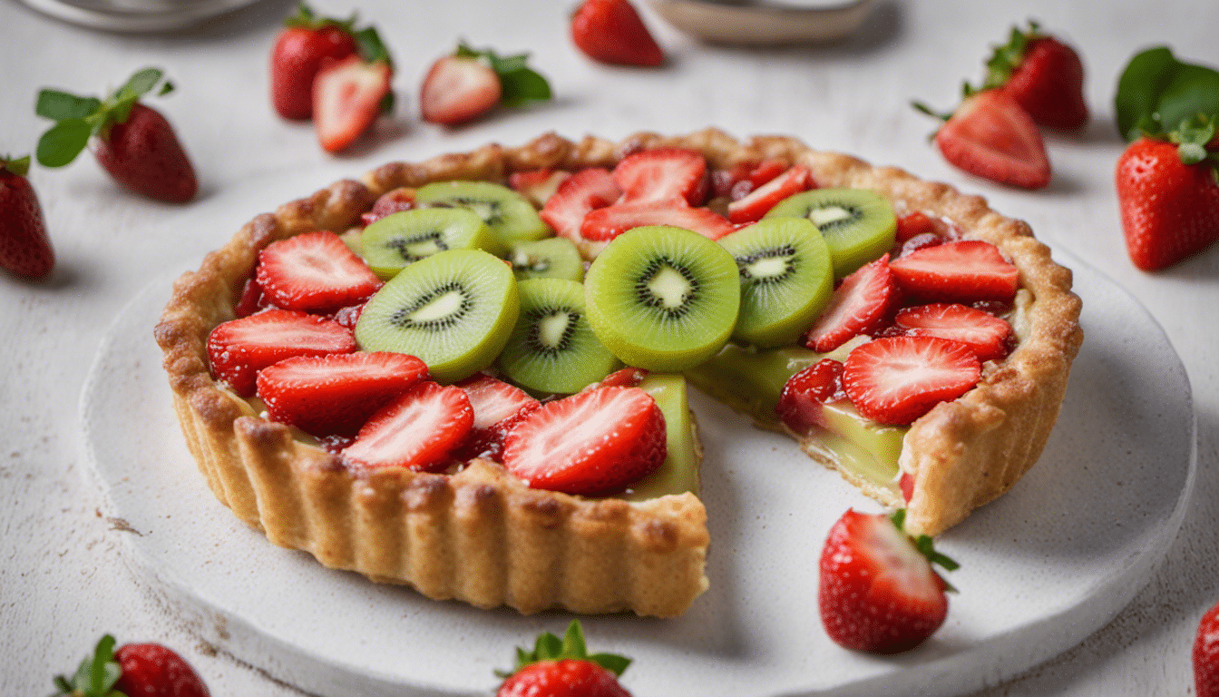 Kiwifruit and Strawberry Tart