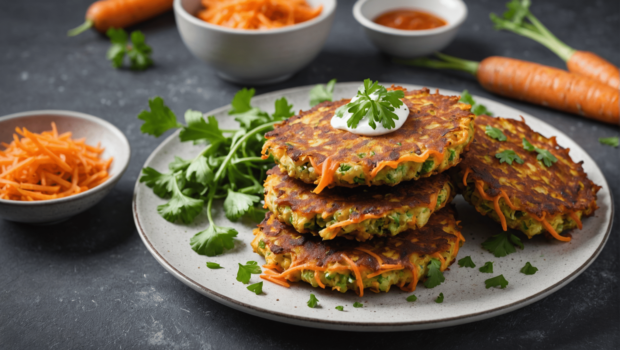 Kohlrabi Carrot Fritters