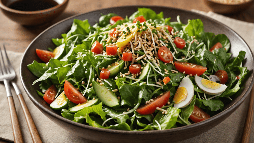 Komatsuna Salad with Sesame Dressing
