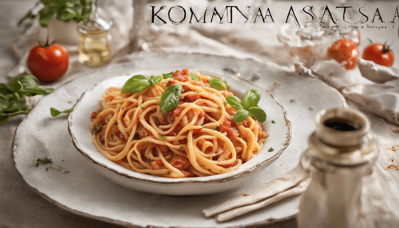 Komatsuna and Tomato Pasta