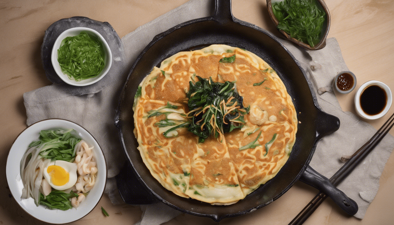 Korean Seafood Pancake with Perilla