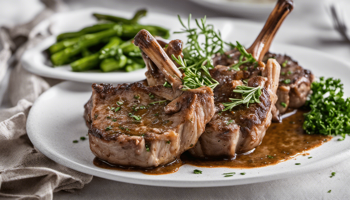 Delicious Lamb Chops with Thyme Sauce