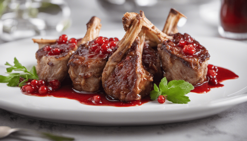 Lamb Cutlets with Redcurrant Sauce