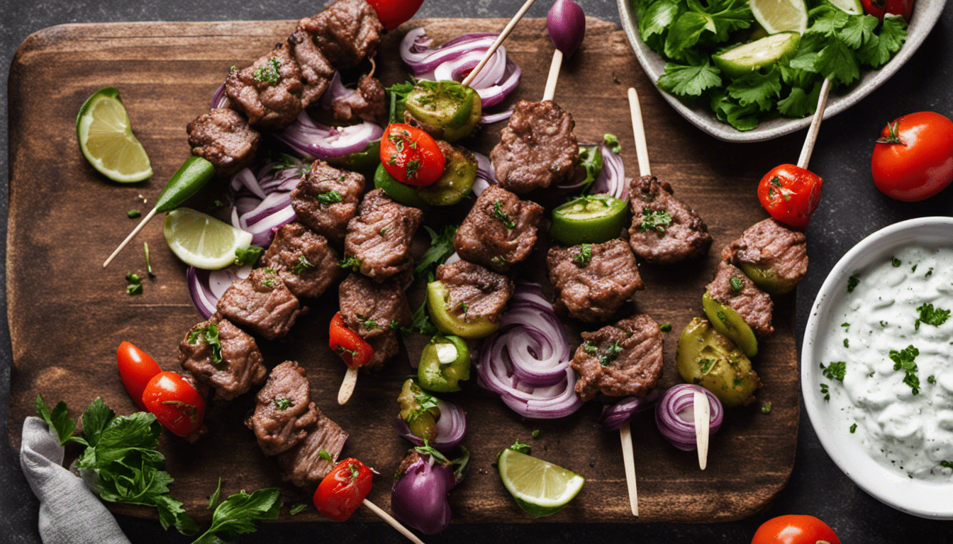 Lamb Kabobs with Tzatziki Sauce