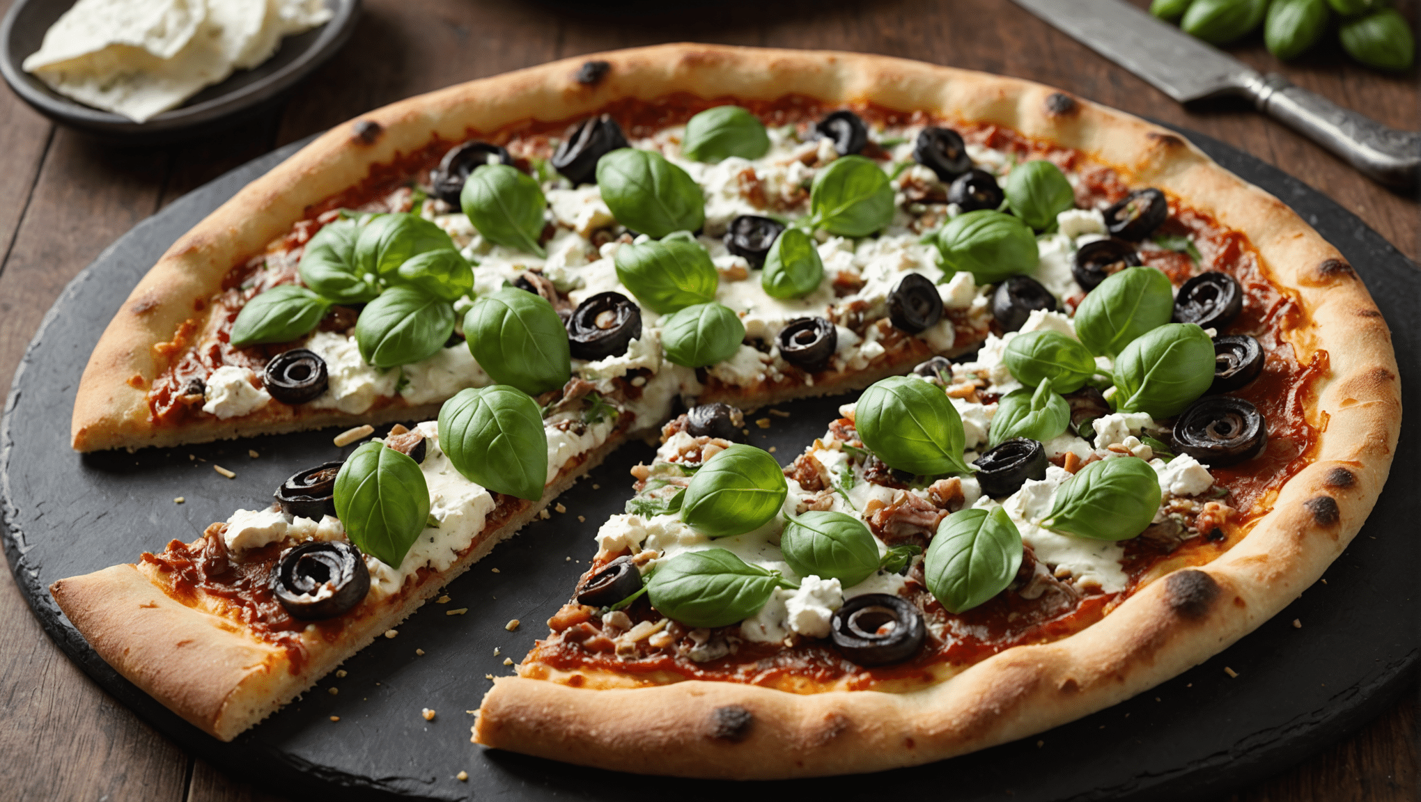 Lamb's Quarters and Goat Cheese Pizza